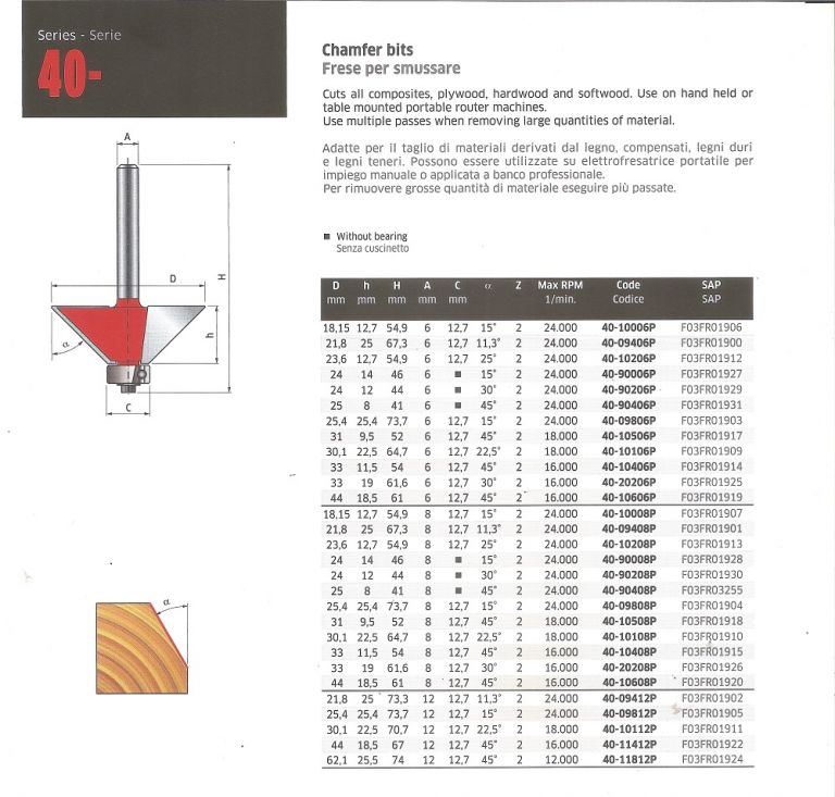 FRESA FREUD PRO 40-10606P- 6MM